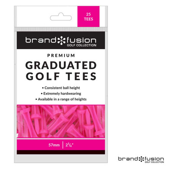 Graduated Plastic Tees 57mm - 20 Pack