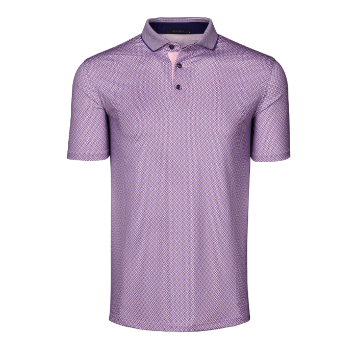 Greyson Shadow Wolf Golf Polo - Pink Sky 
