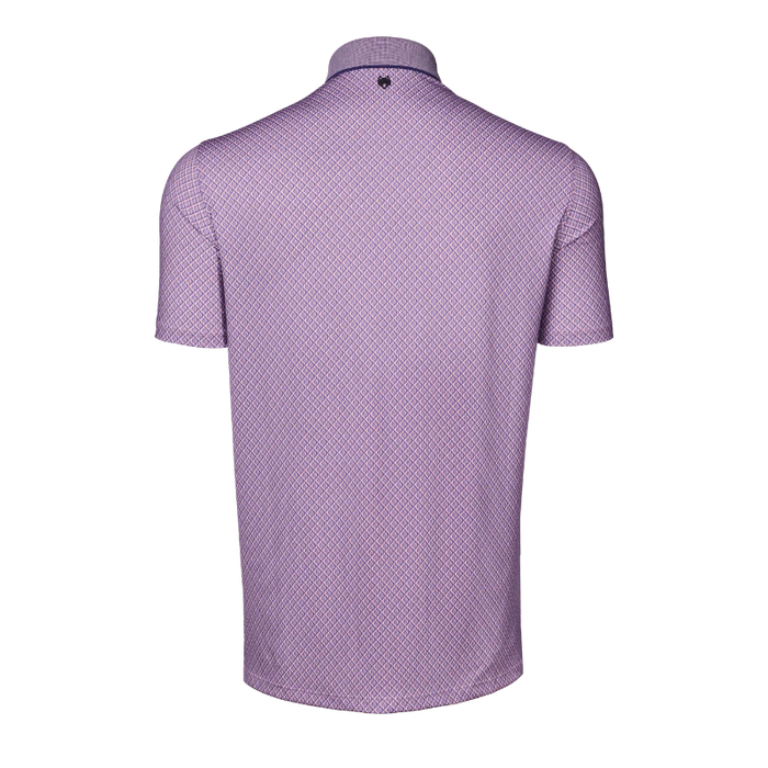 Greyson Shadow Wolf Golf Polo - Pink Sky Back View 