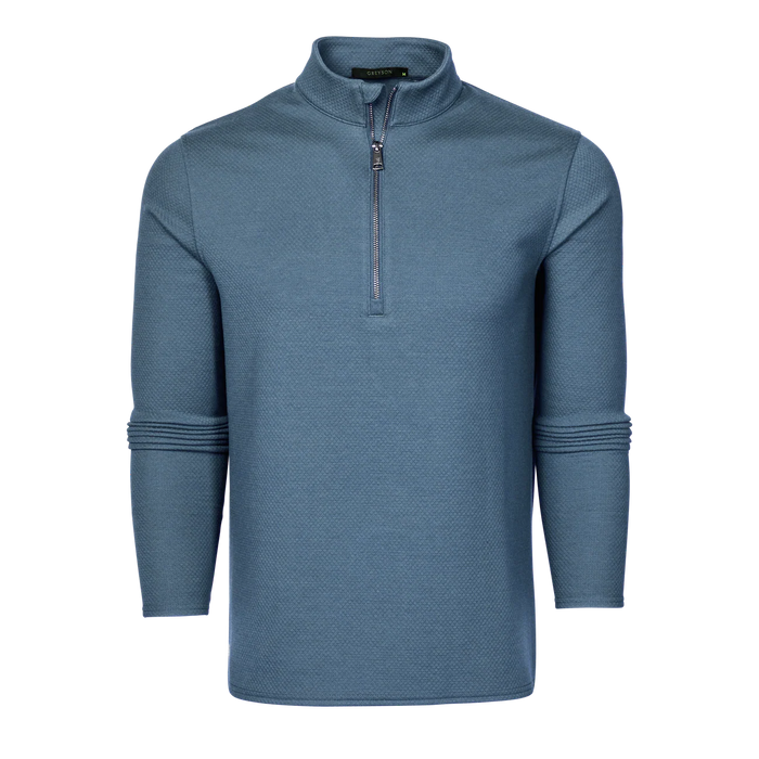 Greyson Troy Golf 1/4 Zip Golf Pullover - Vintage Indigo 