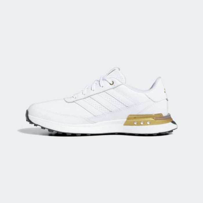 Adidas S2G 25 Leather Spikeless Womens Golf Shoes - Off White / Gold
