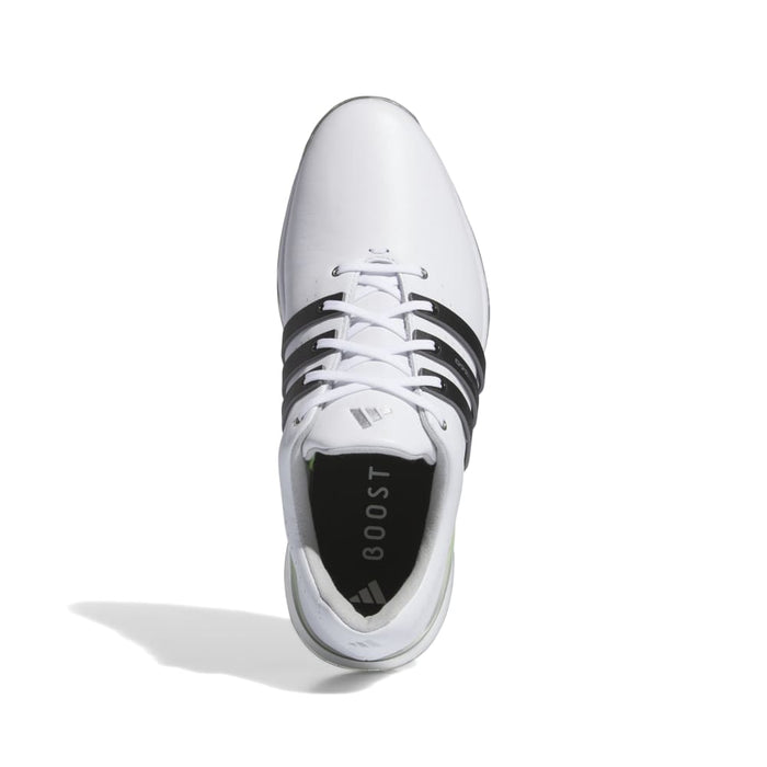 adidas Tour 360 24 Boost Golf Shoes - White/Black/Green Spark