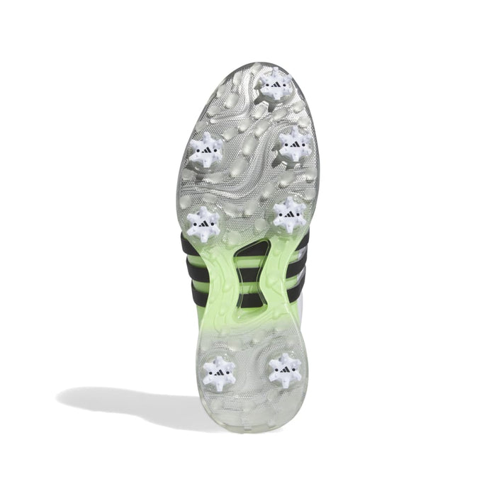 adidas Tour 360 24 Boost Golf Shoes - White/Black/Green Spark