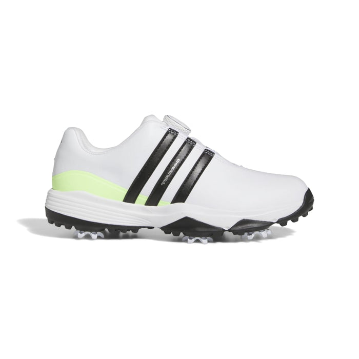 adidas Tour 360 BOA Junior Golf Shoes - Cloud White/Core Black/Green