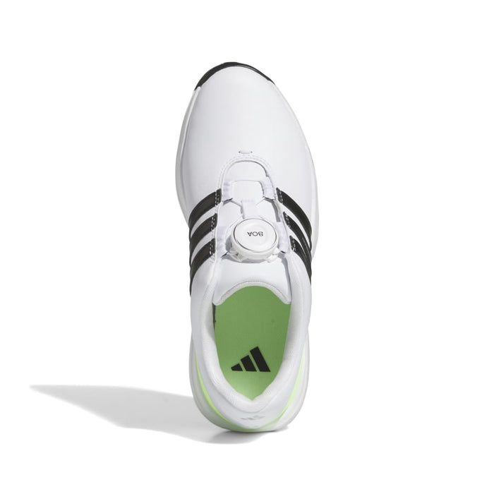 adidas Tour 360 BOA Junior Golf Shoes - Cloud White/Core Black/Green