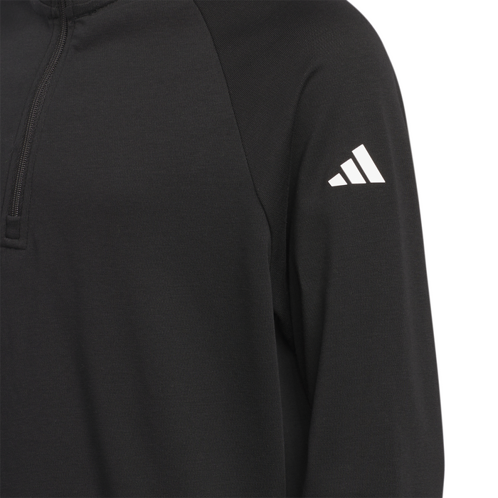 adidas Junior 1/4 Zip Pullover- Black