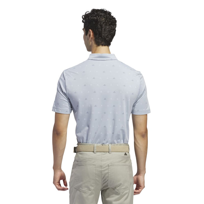 adidas GO-TO Printed Golf Polo Shirt - Grey
