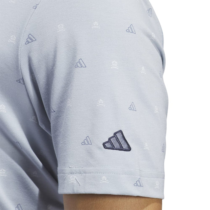 adidas GO-TO Printed Golf Polo Shirt - Grey