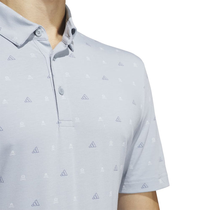 adidas GO-TO Printed Golf Polo Shirt - Grey