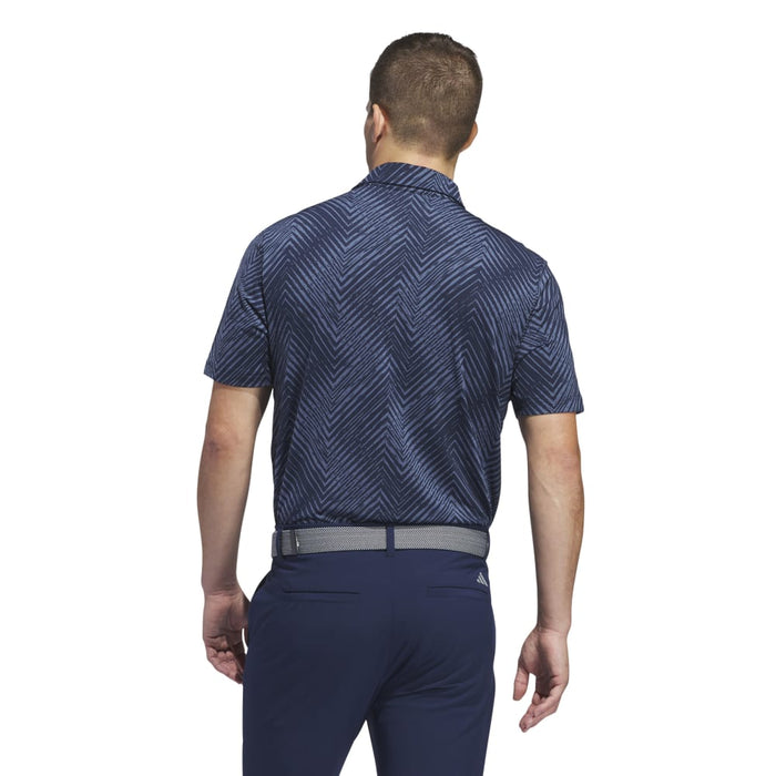 adidas Ultimate365 Allover Print Golf Polo Shirt - Collegiate Navy
