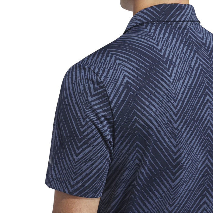 adidas Ultimate365 Allover Print Golf Polo Shirt - Collegiate Navy