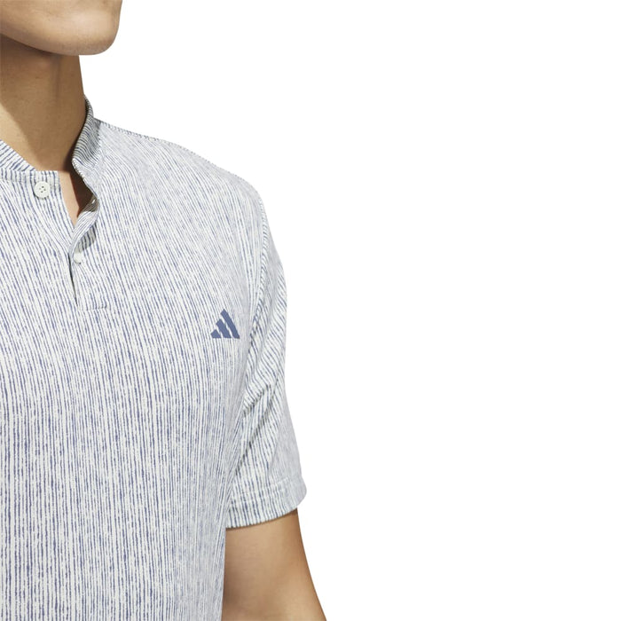 adidas Sport Stripe Golf Polo Shirt - Crystal Jade/Preloved Ink