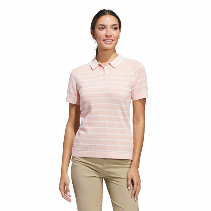 adidas Ultimate365 + Stripe Knit Golf Polo