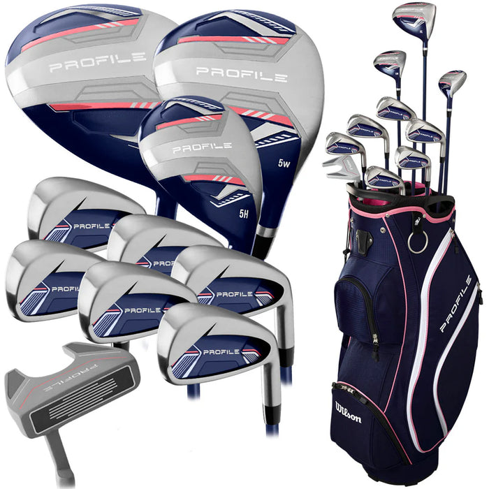 Wilson Profile 11-Piece Cart Bag Golf Package Set - Ladies/Youth