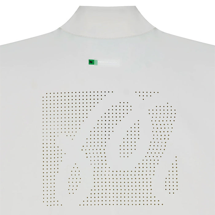 Malbon Performance 1/4 Zip Golf Pullover - Silver/Black Detailed