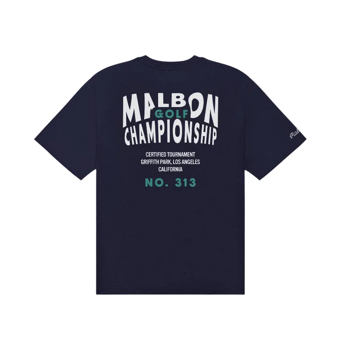 Malbon Bermuda Championship Golf T-Shirt Midnight Back View