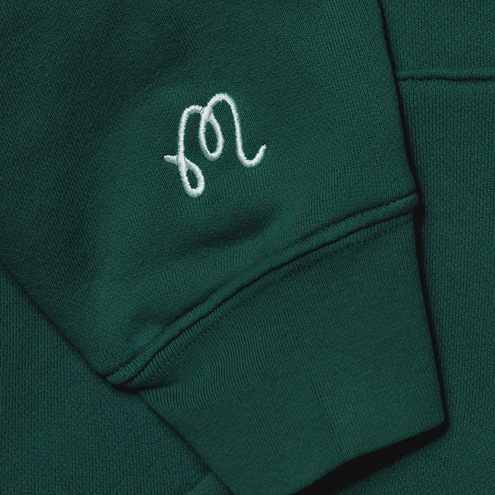 Malbon Fesque Golf Hoodie - Forest Detailed Logo