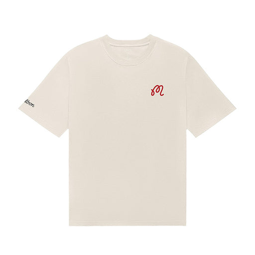 Malbon Bermuda Benchmark Golf T-Shirt - Ivory Front View