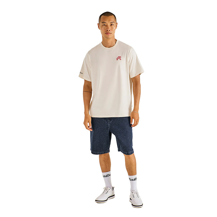 Malbon Bermuda Benchmark Golf T-Shirt - Ivory 