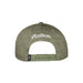 Malbon M Script Golf Snapback - Military Green Back View
