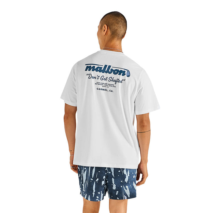 Malbon Vista Repair Golf T-Shirt - White Back View
