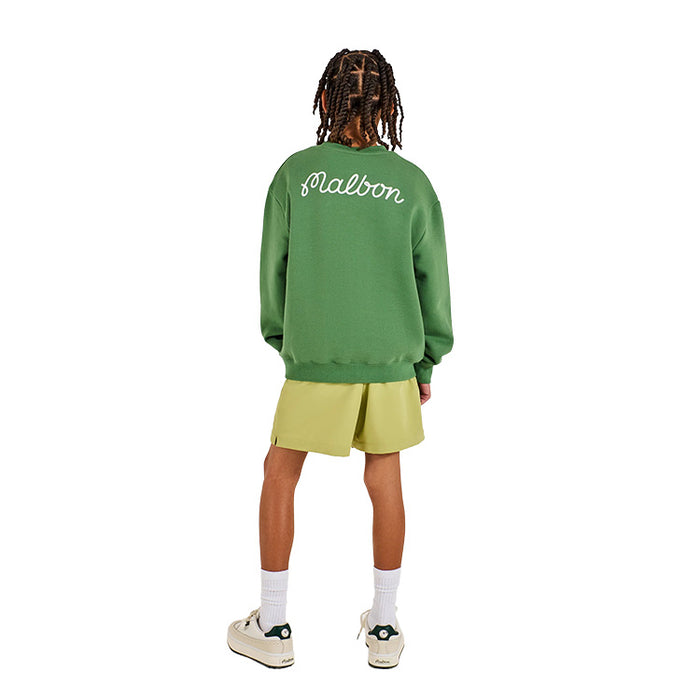Malbon Junior Cooper Bucket Golf Pullover - Moss Back View