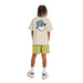 Malbon Junior Cooper Bucket Golf T-Shirt - Off White Back View