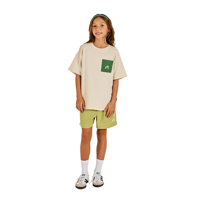 Malbon Junior Cooper Bucket Golf T-Shirt - Off White Front Unisex