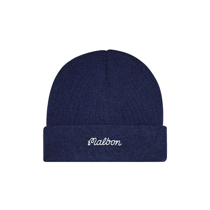 Malbon Script Golf Beanie - Navy