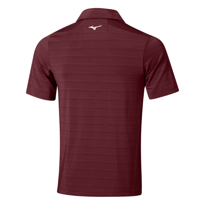 Mizuno Meridian Short-Sleeve Golf Polo Cherry from the back