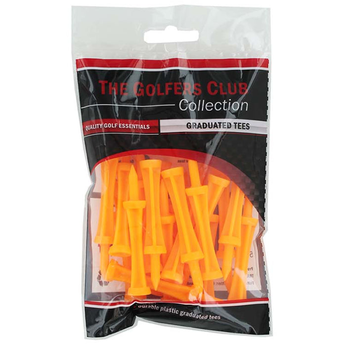 Graduated Plastic Golf Tees 67mm - 20 Pack
