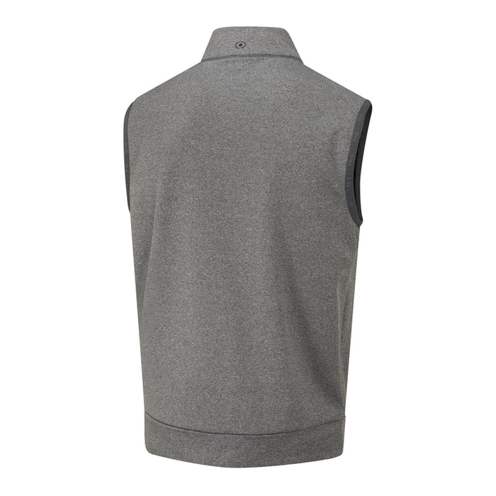 PING Aiden Golf Gilet - Grey/Black Back View