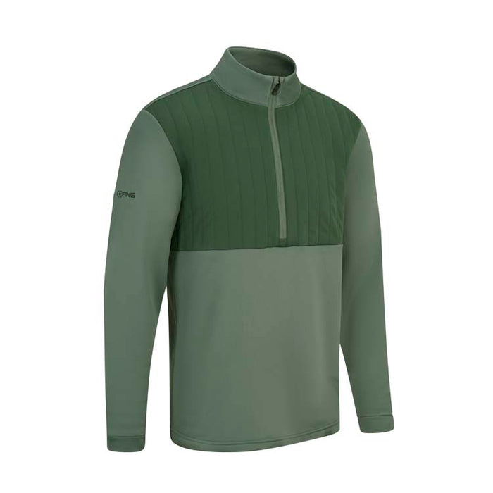 PING Ezra 1/4 Golf Pullover - Gorse Green Side View 
