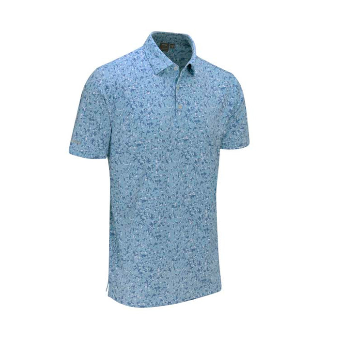 PING Gilmore Golf Polo - Dusty Blue Side View 