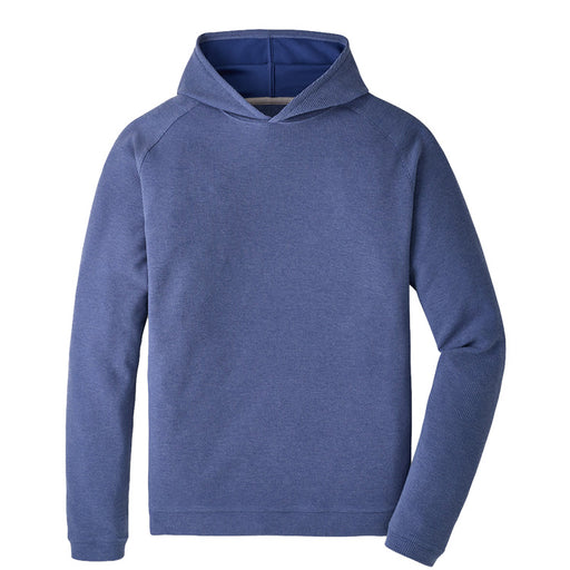Peter Millar Pine Waffle Performance Golf Hoodie Bali Blue