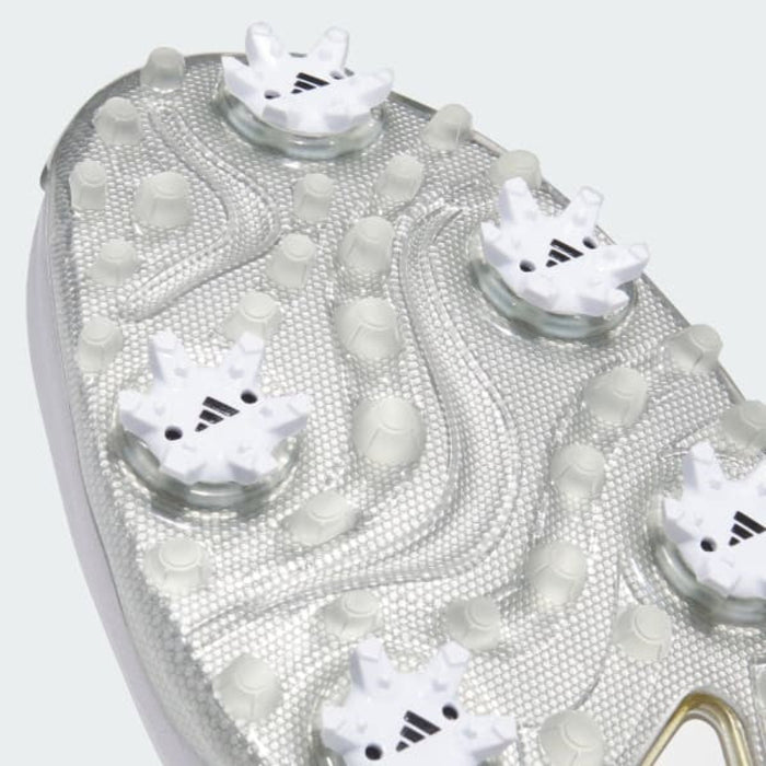 Adidas Tour360 24 Golf Shoes - Cloud White / Gold Metallic / Silver Metallic