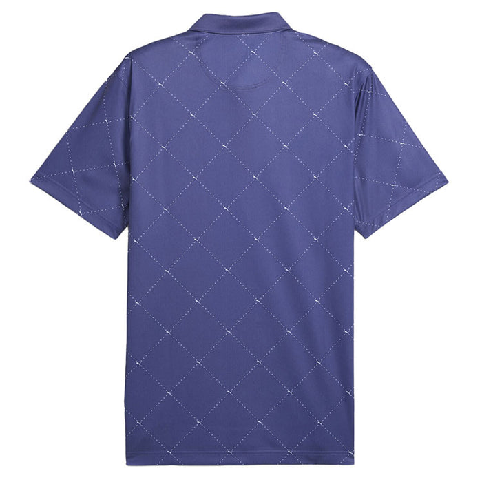 Puma Pure 2.0 Argyle Golf Polo Shirt - Blue/Navy