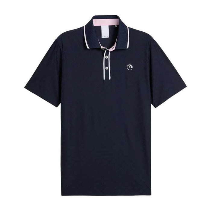 Puma x Arnold Palmer Tipped Jacquard Golf Polo - Deep Navy 