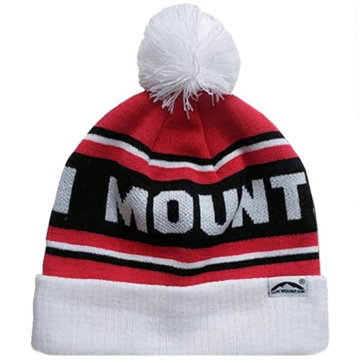 Sun Mountain Thermal Double-Knit Golf Beanie – Red/White/Black