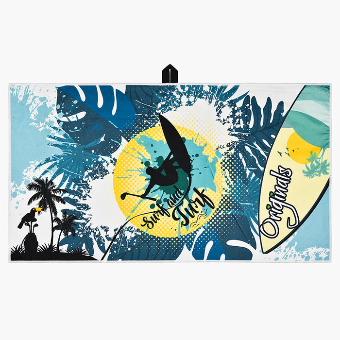Surf & Turf Aqua-Lock Sublimated Caddy Golf Towel