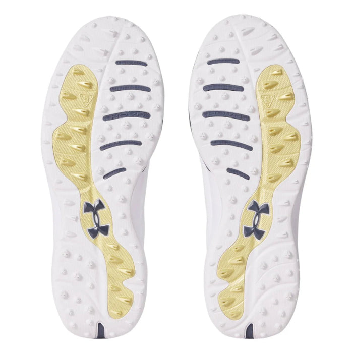 Under Armour Drive Pro SL Golf Shoes - White/Gold/Downpour Grey