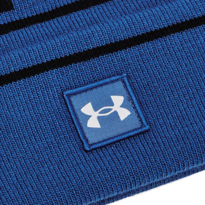 Under Armour Halftime Pom Golf Beanie - Tech Blue/Black/White