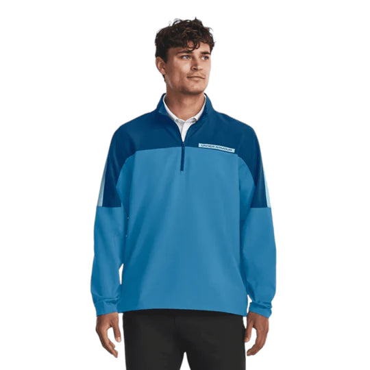 Under Armour Storm Windstrike 1/2 Zip Golf Top - Varsity Blue / Cosmic Blue