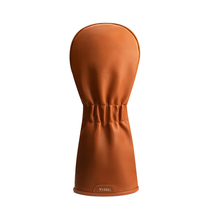 Vessel Geometric Driver Golf Headcover - Smooth Brown Back View