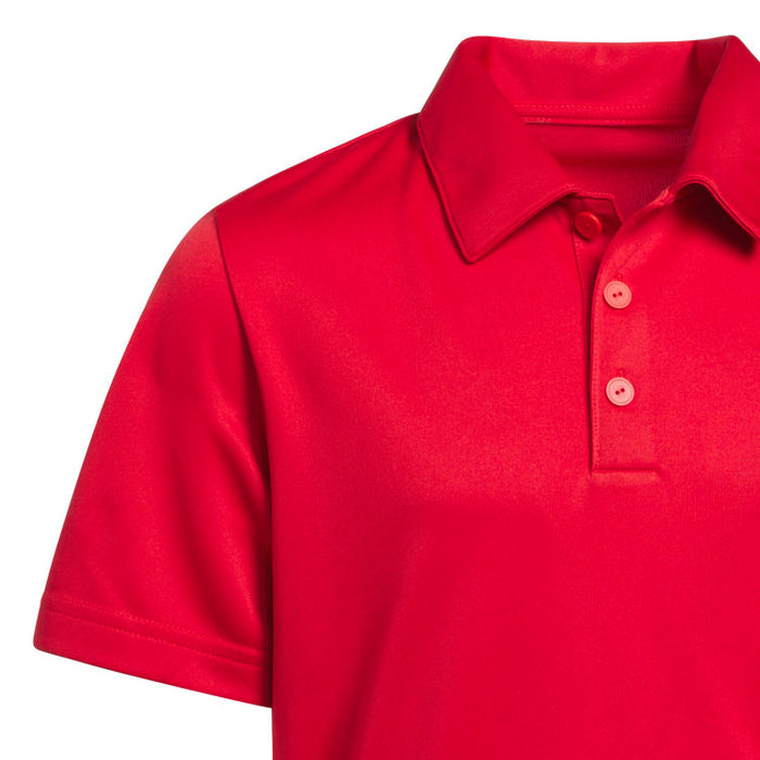 adidas Junior Performance Golf Polo -Red Collar View