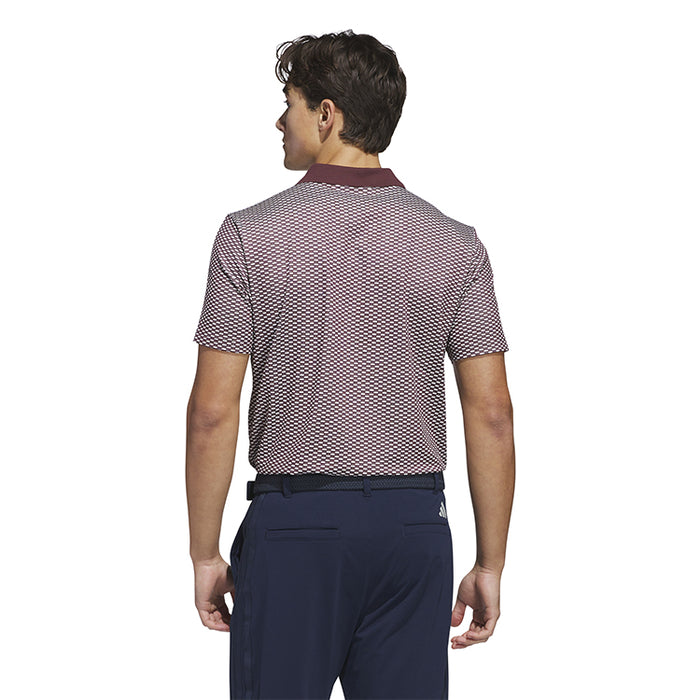 adidas Beyond Textured Golf Polo Shirt - Aurora
