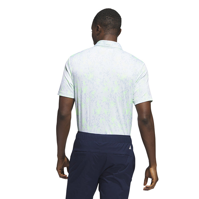 adidas Burst Jacquard Golf Polo Shirt - Lucid Lemon