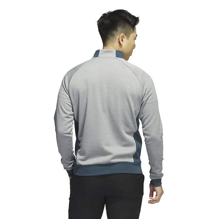 adidas DWR 1/4 Zip Golf Sweater - Grey/Blue