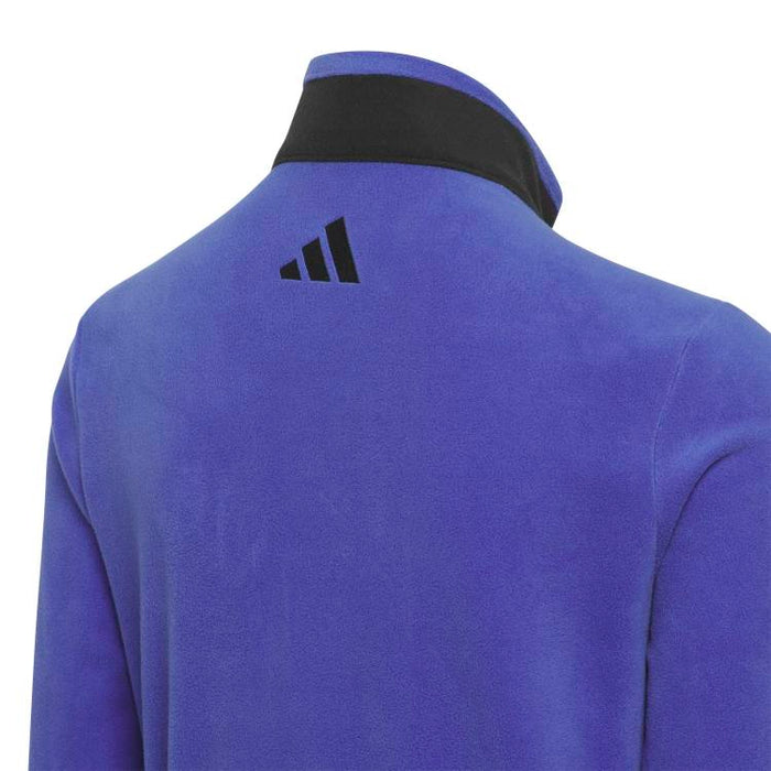adidas Junior Fleece Golf Jacket - Dual Indigo Logo