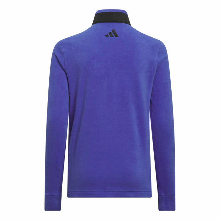 adidas Junior Fleece Golf Jacket - Dual Indigo Back